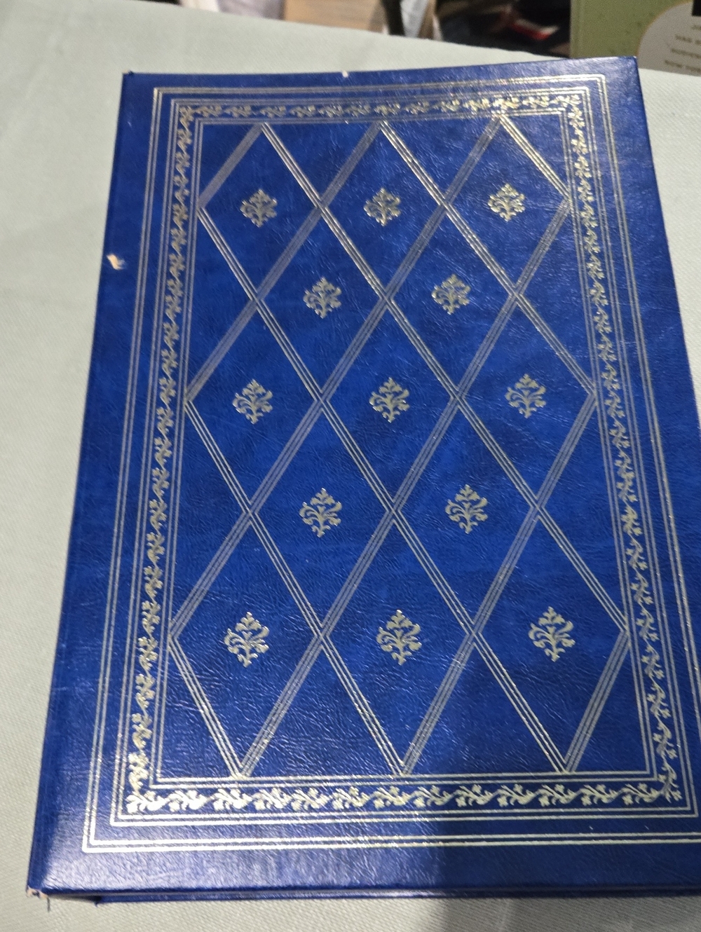 Vintage  HOLSON Blue Decorative Hardcover Photo Album with Gold Foil
